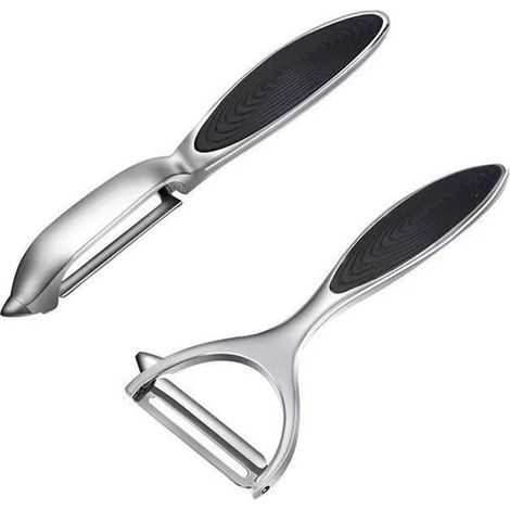 Juego de peladores de verduras de primera calidad: cuchillas extra afiladas de acero inoxidable con m,frutas y verduras (2 piezas),2 piezas,acero