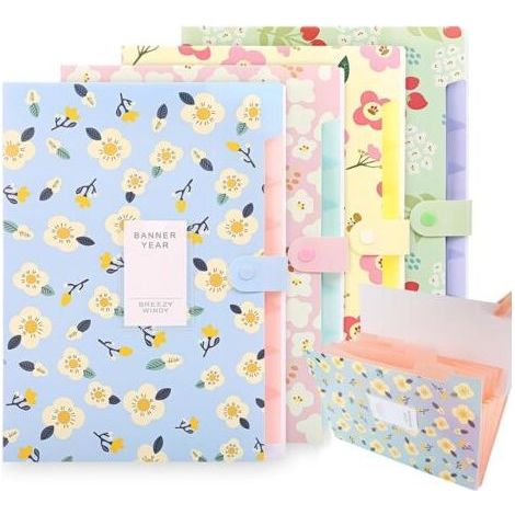 4 Pièces Trieur A4 Range Document, Format A4 Haute Capacité Document Porte, Trieur à Documents Format A4 En Polypropylène, Dossier Bureau Portable Extensible, Pour Bureau, Ecole, Maison (1/5)