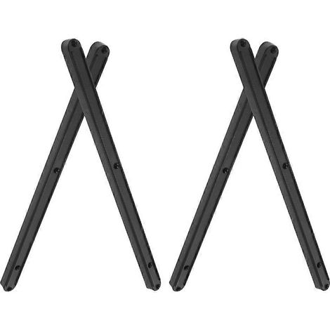 Glissières de tiroir à fixation inférieure, guide pour meubles et placards, rail noir 29,80 x 1,50 x 1,30 cm, glissement fluide (1/5)