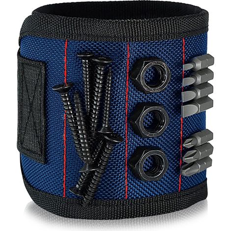 Magnetisches Armband zum Halten von Schrauben, Nägeln, Bohrern für Männer, für Väter – Premium-Nylon, leichte, starke Magnete
