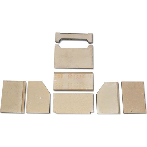 Habillage de foyer pour cuisinières W1-50 de Wamsler - chamotte - 8 pièces