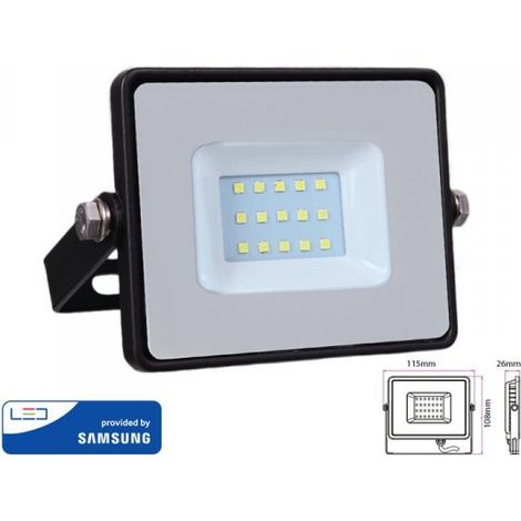 Faro Proiettore Led Flood Light 10W Bianco Neutro Carcassa Nera Chip Samsung Garanzia 5 Anni SKU-425