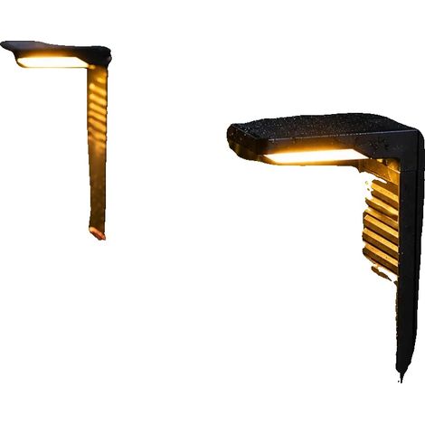 Lampada solare da giardino, LED ad alta luminosità, resistente alle intemperie, 2 pezzi, bianco caldo-b (1/2)