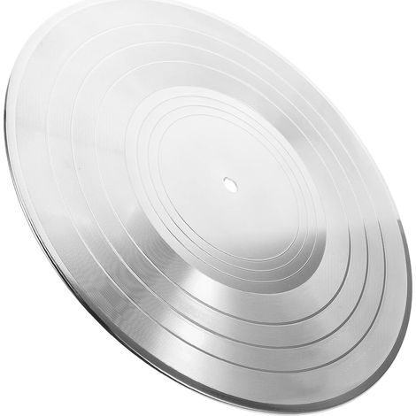 Horloge Murale Décorative Rétro Forme Disque Vinyle en Plastique Argenté, Accessoire Spécial DIY pour Café et Salle de Musique, Style Vintage et Polyvalent (1/5)