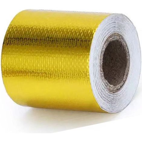 5M x 5cm Bande Thermique Echappement Doré Scotch Aluminium Isolant Thermique Ruban Adhésif Aluminium Autoadhésif Heat Shield Wrap Tape (1/5)