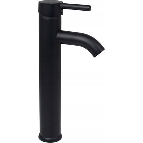 Grifo lavabo caño alto monomando, Negro (1/5)