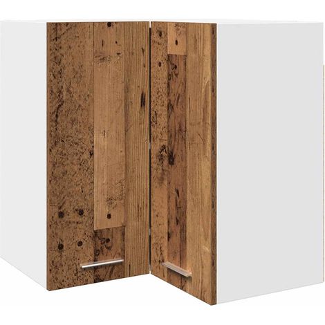 Maison Exclusive - Mobile Pensile Angolo “Lyon” Legno Vecchio 57x57x60