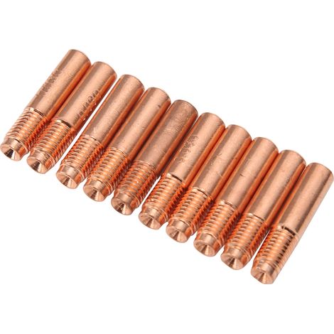 Packung mit 10 leitfähigen Kupferdüsen für das MIG-Schweißen, 0,8 mm Ersatzkontaktspitzen (1/5)