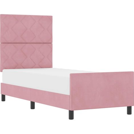 Maison Exclusive - Letto a molle con testiera Rosa 80 x 200 cm Velluto (1/5)