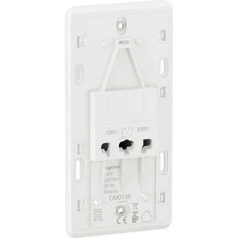 Legrand – Prise de courant complète 2p+t – Mode de pose encastré – Indice de protection IP20 – Intensité 16A – Nombre de pôles 2 – CM0135 (1/2)