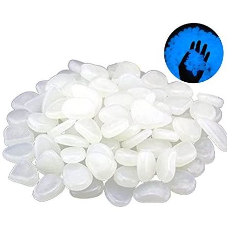 Lot de 300 galets lumineux en résine – 17 × 13 mm – Pierres décoratives pour jardin, aquarium, éclairage extérieur (1/5)