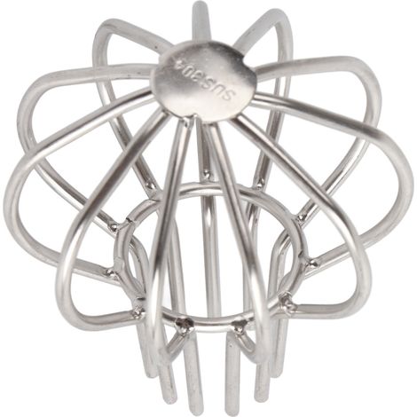 Bouchon rond anti-obstruction en acier inoxydable pour caniveaux de toit extérieurs, avec grille de nettoyage pour balcon et terrasse (50 cm).