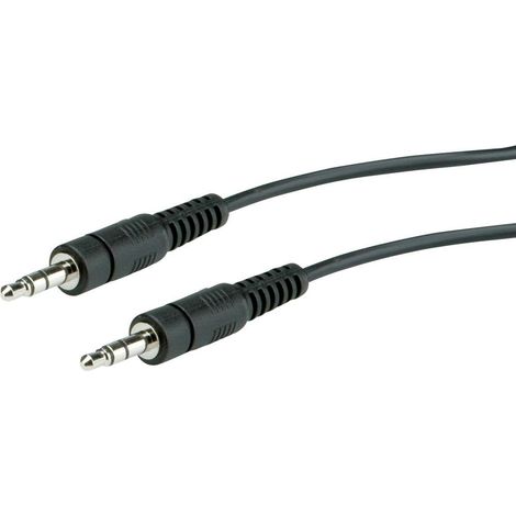 Câble de raccordement Roline 11.09.4502 Jack audio [1x Jack mâle 3.5 mm - 1x Jack mâle 3.5 mm] 2.00 m noir blindé (1/3)