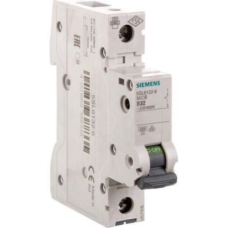 Disyuntor de CA SENTRON 5SL6 1P B 32A 6kA 5SL61326