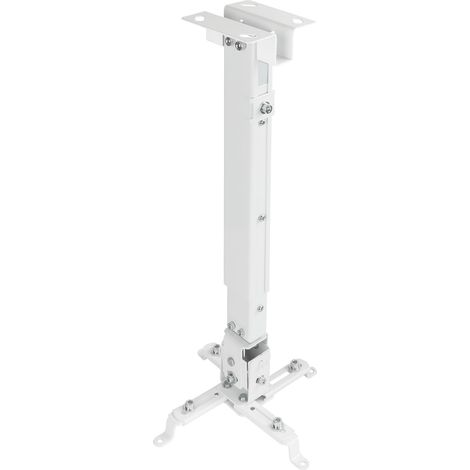 Tooq - support de plafond pour projecteur pj2012t-w - inclinable - 20kg - distance au plafond 430-650mm - white (1/3)