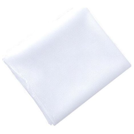 Lot de 4 rideaux de fenêtre en maille blanche pour haut-parleur, 130 x 150 cm, adaptés à plusieurs fenêtres (1/4)