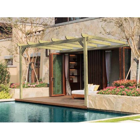 Pérgola de madera maciza adosada Narbona 300X300Cm Maderland (1/2)