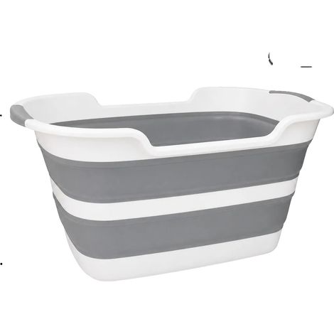 Wäschekorb, faltbares Design, ergonomische Griffe, 24L, 4060.528 (1/2)