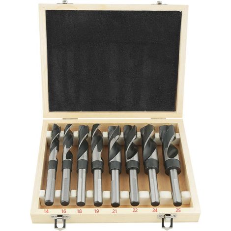 8-piece HSS twist drill bit set, large heat-treated industrial drill bit (1/5)