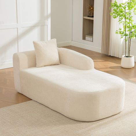 Un canapé modulaire compressé, revêtu de tissu chenille, garni d'une mousse haute résilience 30D et doté d'une base antidérapante : un choix idéal pour les salons et autres espaces. Beige. (1/4)