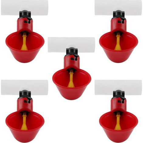 Abreuvoir Automatique pour Volailles Lot de 5 Coupelles d'Abreuvement pour Poules Pigeons Cailles Canards (1/5)