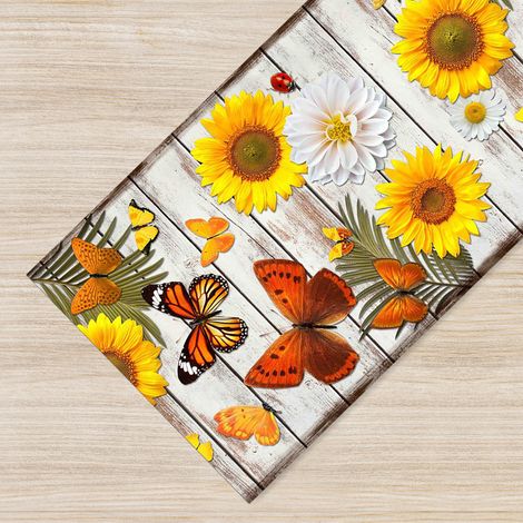 Tappeto passatoia fantasia made in Italy antiscivolo lavabile aderente 93 Vanessa - 50x100cm