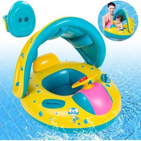 Bague de natation gonflable pour bébé – Siège de piscine 32 x 27 cm – PVC non toxique – Pour enfants de 8 mois à 4 ans (1/4)