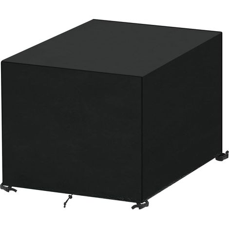 Funda cuadrada para muebles de jardín, impermeable y resistente a los rayos UV, de tejido Oxford 420D, color negro, 60 x 60 x 60 cm. (1/5)