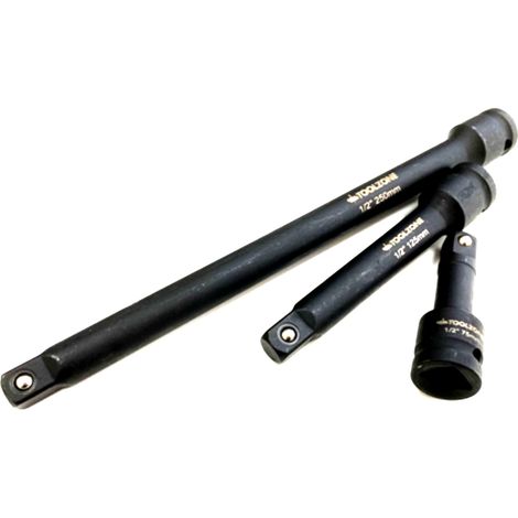 1/2"" IMPACT EXTENSION BAR SET 3PC SOCKETS WARRANTY HEAVY DUTY SS236