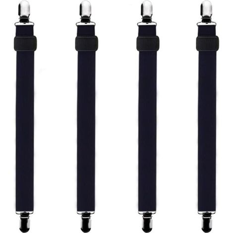 noirs, 4 tendeurs de drap-housse réglables (30 cm à 120 cm) pour tous lits et matelas prise en main (1/5)