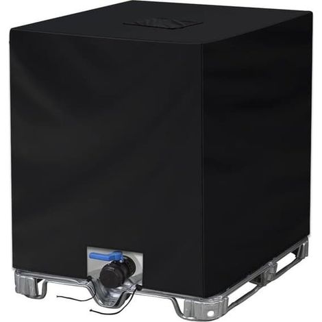 Housse de protection pour cuve IBC de 1000 l - Protection pour réservoirs d'eau extérieurs - Protection d'usine pour seaux - 1 pièce - 120 x 100 x 116 cm (1/5)