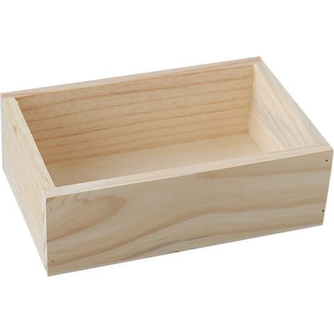 Boîte de rangement en bambou pour bureau, coffre en bois simple et organisateur (1/5)