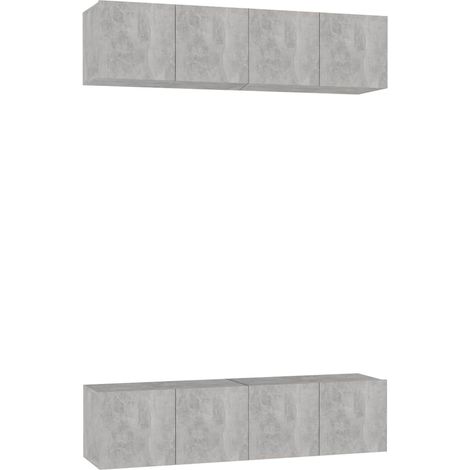 vidaXL Set muebles de salón TV 4 piezas madera ingeniería roble Sonoma (1/2)