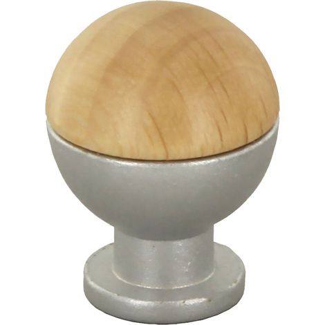 Pomolo in Legno Ottone Sferico Art 18 Frassino 25 Pezzi 735 mm