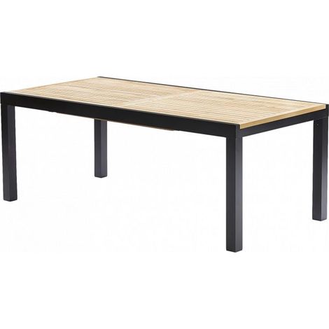 Table de jardin Bali T 8 / 12 Teck Noir Wilsa Garden (1/5)