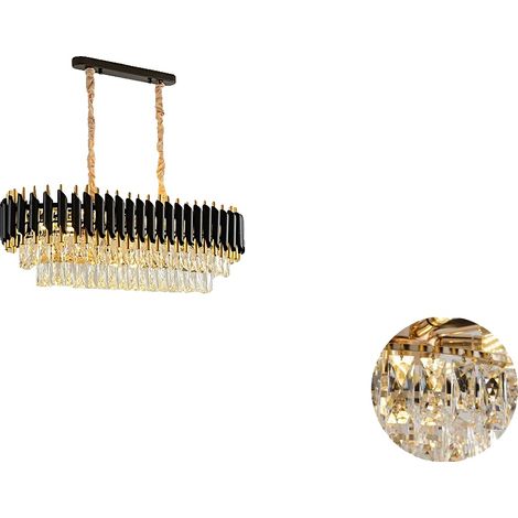 Chandelier, Chaîne Suspendue Réglable, Cristal K9 Dimmable, L 82cm, 7 (1/2)
