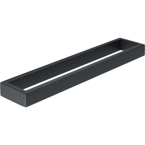 Bathroom Towel Rack, Wall-Mounted Towel Ring, Matte Black Towel Holder in SUS304 Stainless Steel, Wall-Mounted, 3.0cm Length (1/4)