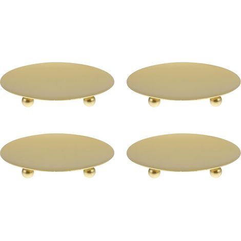 4pièces Bougeoir Fer Style Nordique Autocollant Bougie Simple Support de Bougie pour Décoration Intérieure (1/5)