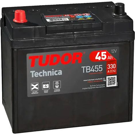 Tudor TB455 Batería de Coche 45Ah 330A EN +izq