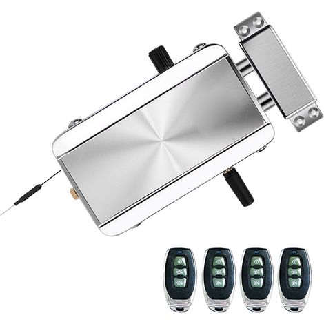 Serrure De Porte Électronique Sans Fil Avec 4 Télécommandes Pour Maison - Sécurité Anti-Vol Renforcée Pêne En Acier (1/5)