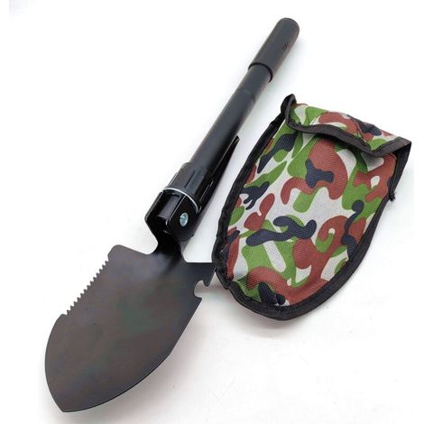 [NEVER USED] Mini Folding Shovel/Pickaxe, Folding Survival Shovel, Folding Camping Shovel, for Outdoor Hiking, Survival, Snow Shoveling, Gardening, Camping, with 1 Storage Bag