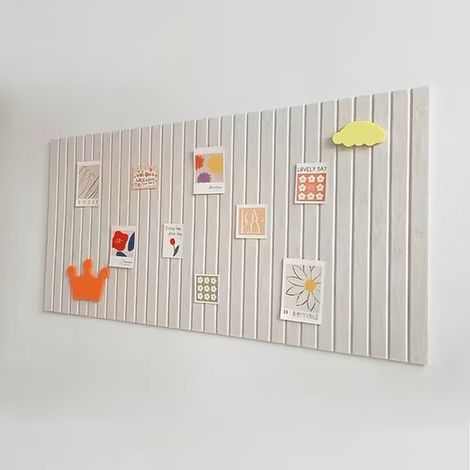 Tableau d'affichage en feutre – 120x60 cm – Marron clair – Pliable – Vision board – École, maison, bureau (1/2)