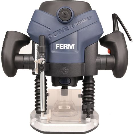 FERM Fresatrice verticale 1300W. Include 6 frese, guida parallela, illuminazione LED e set di accessori