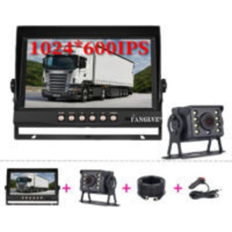 Caméra de surveillance intérieure/extérieure sans fil 2,4 GHz – Écran LCD 9 pouces – Vision nocturne 120° – IP66 pour véhicules