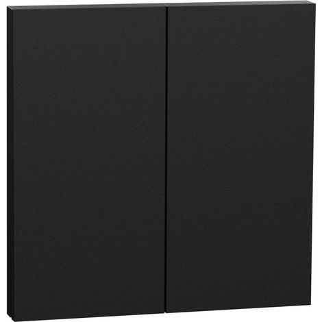 Enjoliveur intégral noir 1 poste pour commande double Odace (S949222) (1/3)