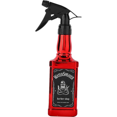 Flacon pulvérisateur 500ml rouge pour coiffure, salon, barbier, jardinage, brumisateur cheveux et plantes. (1/5)