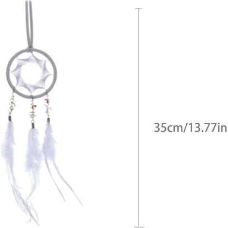 Plume Rêveur Attrape-Rêves Vintage Décor Auto Maison Mariage Ornement Suspendu Voiture Accessoire Cadeau (1/5)