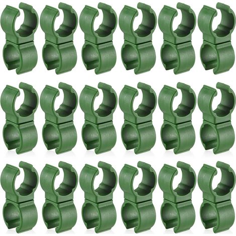 Clips de Connexion pour Treillis de Plantes en Plastique,50 Pièces 11mm Clips de Fixation Treillis Plantes,Multifonction RéglablesClip Boucle de Support Connecteurs pour Tige de Plante