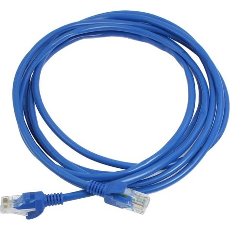 Câble réseau RJ45 CAT5E gainé PVC bleu, 3 mètres