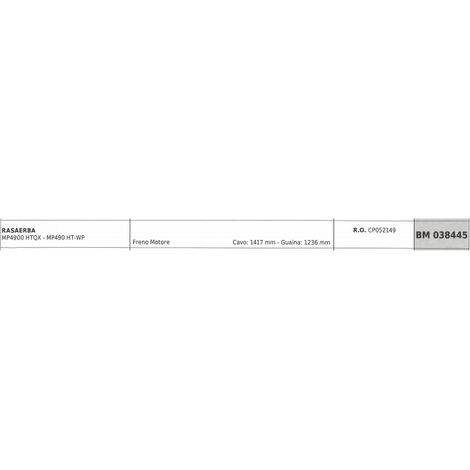 MAORI cortacésped MP4900 HTQX cable de freno motor 1417mm funda de cable 1236mm